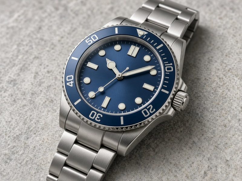 Swiss automatic diver’s watch, blue dial