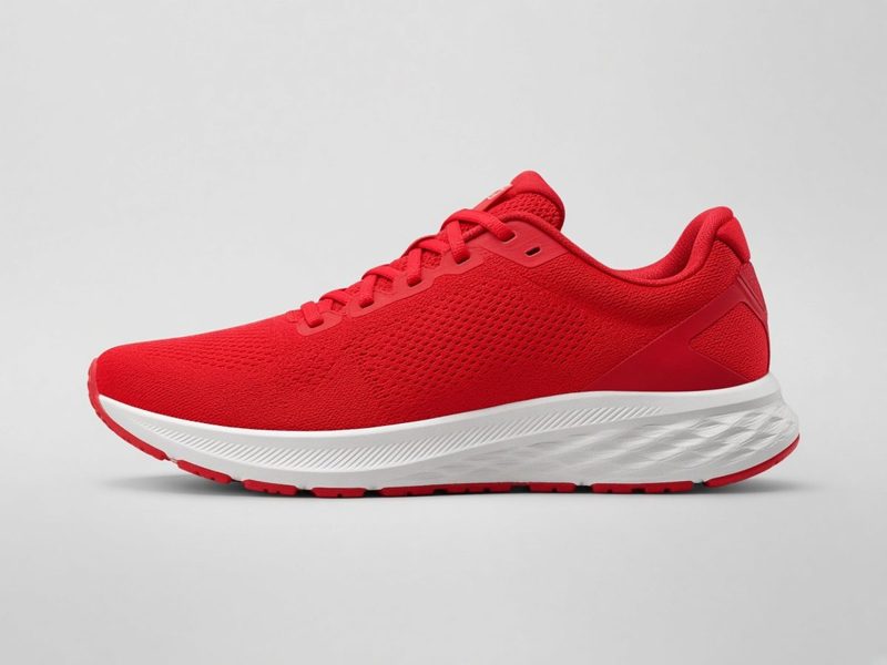 Men’s red running shoes, size 10, new in box